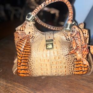 Absolutely gorgeous toffee Brahmin Elisa Satchel bag
